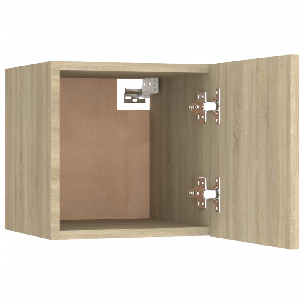 Nachttische 2 Stk. Sonoma-Eiche 30,5x30x30 cm Holzwerkstoff - Pazzar.ch