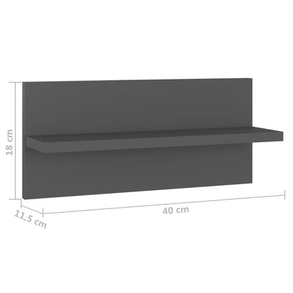 Wandregale 4 Stk. Grau 40x11,5x18 cm Holzwerkstoff - Pazzar.ch