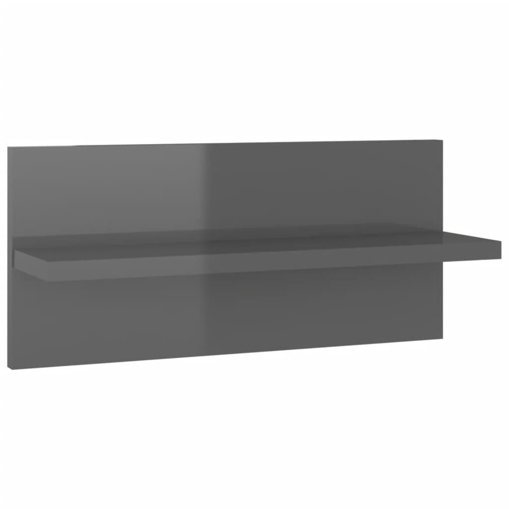 Wandregale 4 Stk. Hochglanz-Grau 40x11,5x18 cm - Pazzar.ch