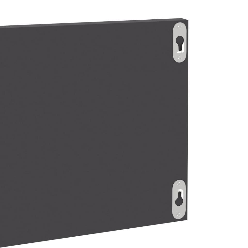 Wandregale 4 Stk. Hochglanz-Grau 80x11,5x18 cm Holzwerkstoff