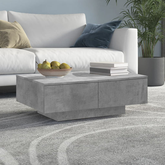 Couchtisch Betongrau 90x60x31 cm Holzwerkstoff - Pazzar.ch