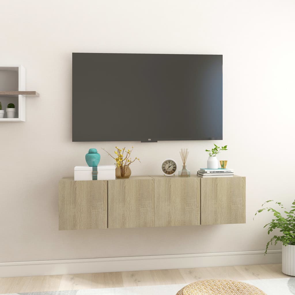 TV-Hängeschränke 2 Stk. Sonoma-Eiche 60x30x30 cm - Pazzar.ch