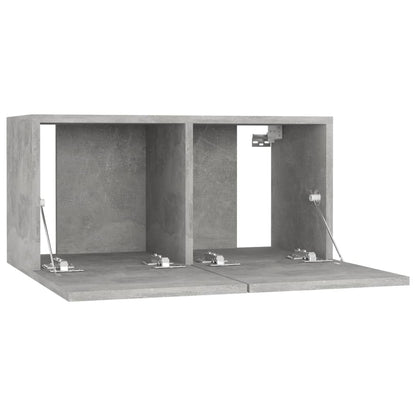 TV-Hängeschränke 3 Stk. Betongrau 60x30x30 cm - Pazzar.ch