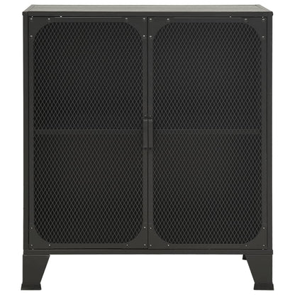 Aufbewahrungsschrank Grau 72x36x82 cm Metall und MDF - Pazzar.ch