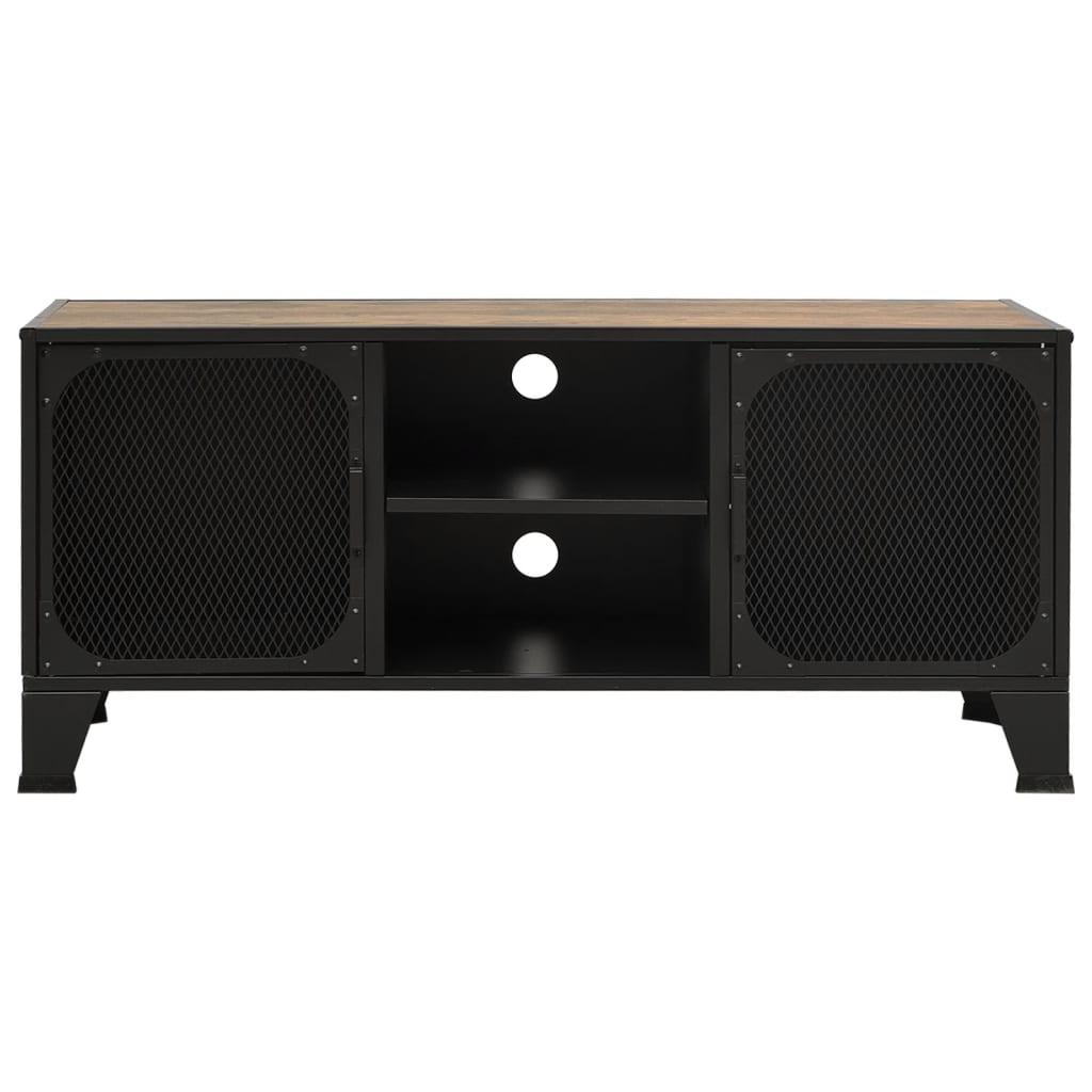 TV-Schrank Rustikales Braun 105x36x47 cm Metall und MDF - Pazzar.ch
