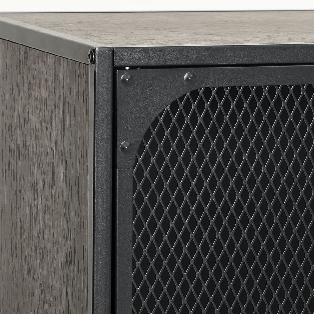 Aufbewahrungsschrank Grau 72x36x82 cm Metall und MDF - Pazzar.ch