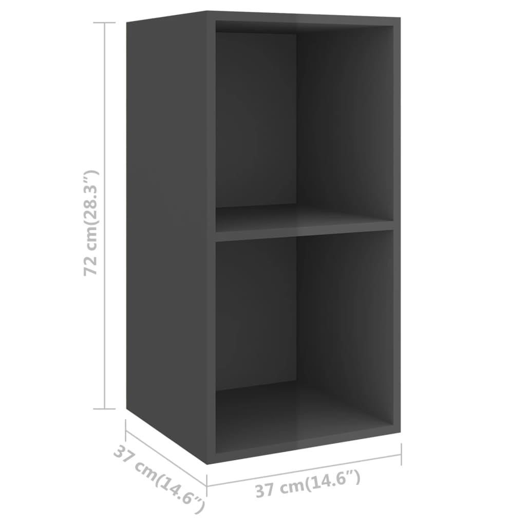 3-tlg. TV-Schrank-Set Hochglanz-Grau Holzwerkstoff - Pazzar.ch