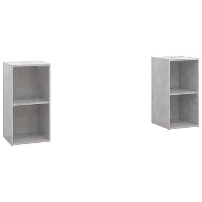 TV-Schränke 2 Stk. Betongrau 72x35x36,5 cm Holzwerkstoff - Pazzar.ch
