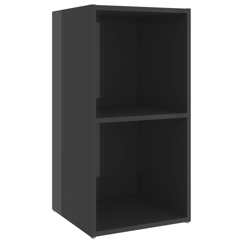 TV-Schränke 2 Stk. Hochglanz-Grau 72x35x36,5 cm Holzwerkstoff - Pazzar.ch