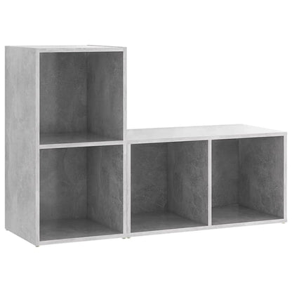 TV-Schränke 2 Stk. Betongrau 72x35x36,5 cm Holzwerkstoff - Pazzar.ch