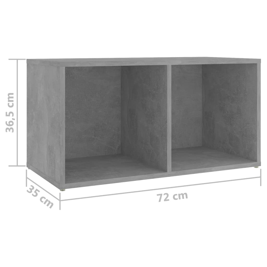 TV-Schränke 2 Stk. Betongrau 72x35x36,5 cm Holzwerkstoff - Pazzar.ch