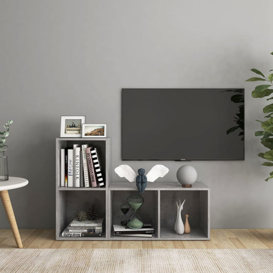 TV-Schränke 2 Stk. Betongrau 72x35x36,5 cm Holzwerkstoff - Pazzar.ch