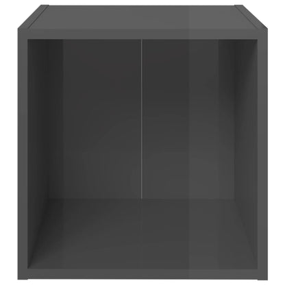 6-tlg. TV-Schrank-Set Hochglanz-Grau Holzwerkstoff - Pazzar.ch