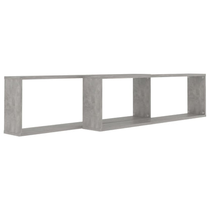 Würfelregale 2 Stk. Betongrau 100x15x30 cm Holzwerkstoff - Pazzar.ch