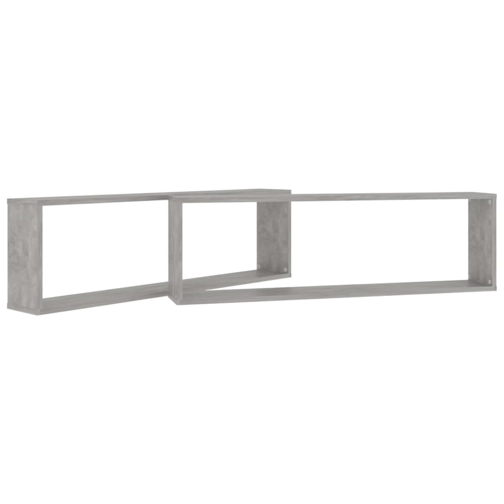 Würfelregale 2 Stk. Betongrau 100x15x30 cm Holzwerkstoff - Pazzar.ch
