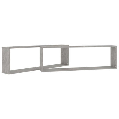 Würfelregale 2 Stk. Betongrau 100x15x30 cm Holzwerkstoff - Pazzar.ch