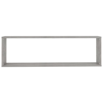 Würfelregale 2 Stk. Betongrau 100x15x30 cm Holzwerkstoff - Pazzar.ch