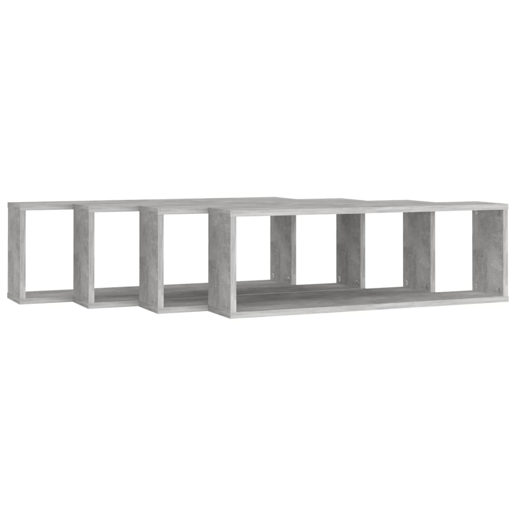 Würfelregale 4 Stk. Betongrau 80x15x26,5 cm Holzwerkstoff - Pazzar.ch
