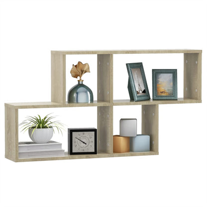 Wandregal Sonoma-Eiche 100x18x53 cm Holzwerkstoff - Pazzar.ch