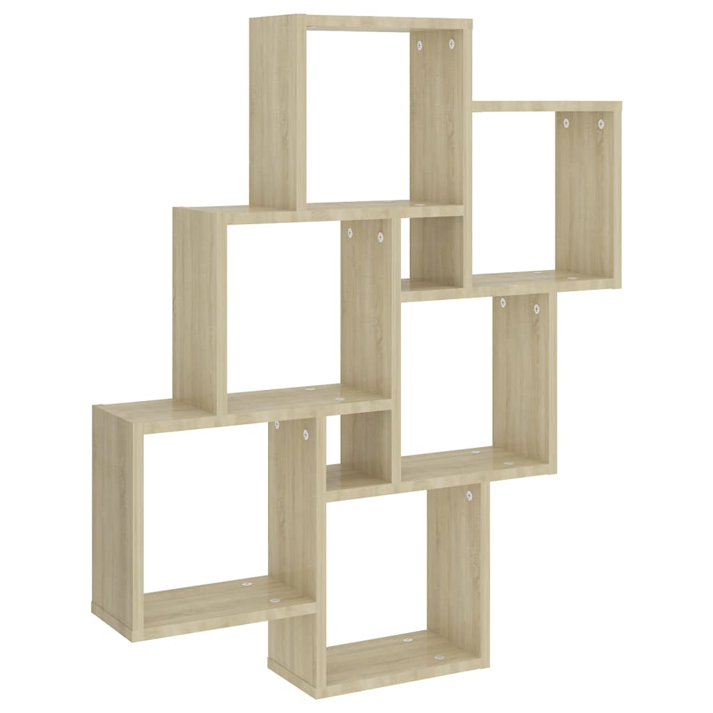 Würfelregal Sonoma-Eiche 78x15x93 cm Holzwerkstoff - Pazzar.ch