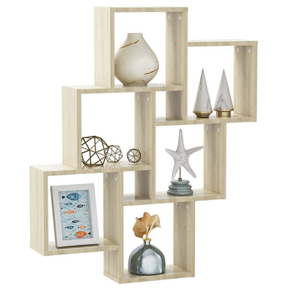 Würfelregal Sonoma-Eiche 78x15x93 cm Holzwerkstoff - Pazzar.ch