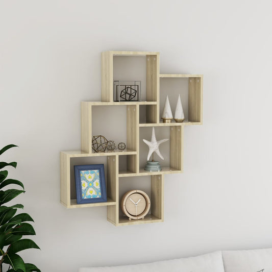 Würfelregal Sonoma-Eiche 78x15x93 cm Holzwerkstoff - Pazzar.ch