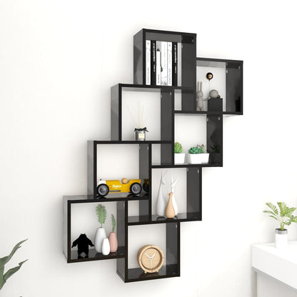 Würfelregal Schwarz 90x15x119 cm Holzwerkstoff - Pazzar.ch