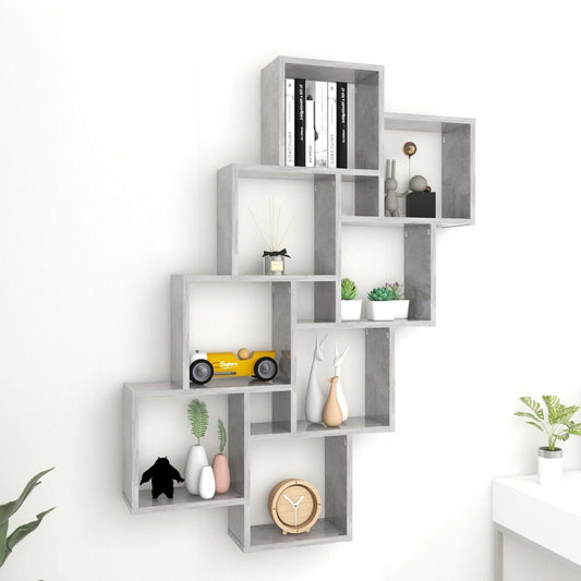 Würfelregal Betongrau 90x15x119 cm Holzwerkstoff - Pazzar.ch
