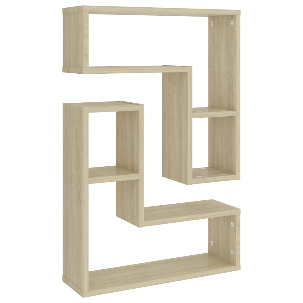 Wandregale 2 Stk. Sonoma-Eiche 50x15x50 cm Holzwerkstoff - Pazzar.ch