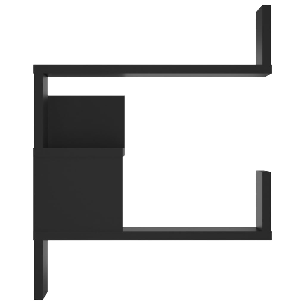 Wand-Eckregale 2 Stk. Schwarz 40x40x50 cm Holzwerkstoff - Pazzar.ch