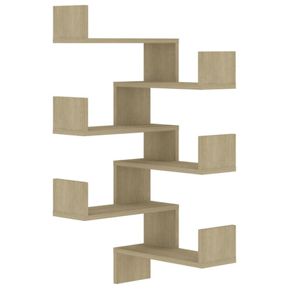 Wand-Eckregale 2 Stk. Sonoma-Eiche 40x40x50 cm Holzwerkstoff - Pazzar.ch