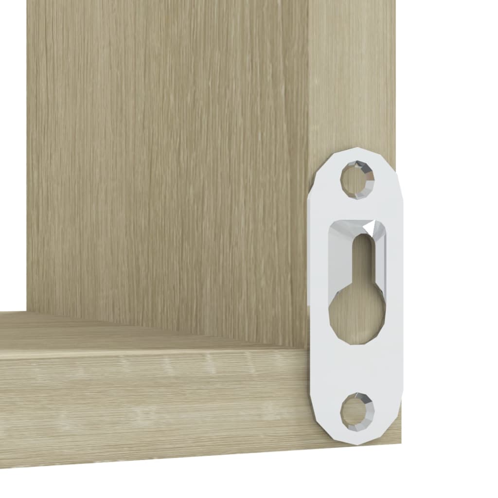 Wand-Eckregale 2 Stk. Sonoma-Eiche 40x40x50 cm Holzwerkstoff - Pazzar.ch