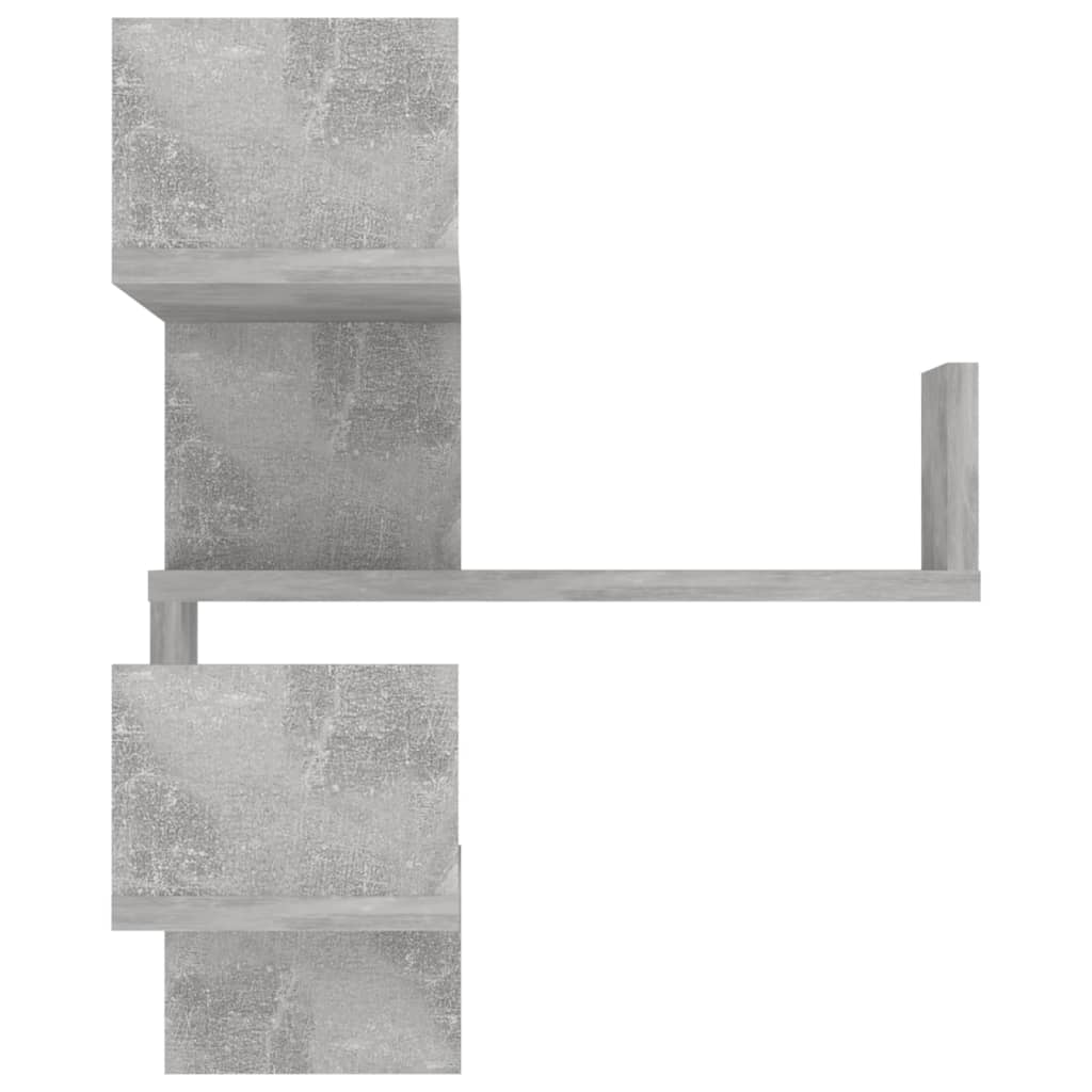 Wand-Eckregale 2 Stk. Betongrau 40x40x50 cm Holzwerkstoff - Pazzar.ch