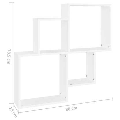 Würfelregal Weiß 80x15x78,5 cm Holzwerkstoff - Pazzar.ch