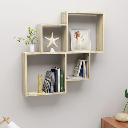 Würfelregal Sonoma-Eiche 80x15x78,5 cm Holzwerkstoff - Pazzar.ch