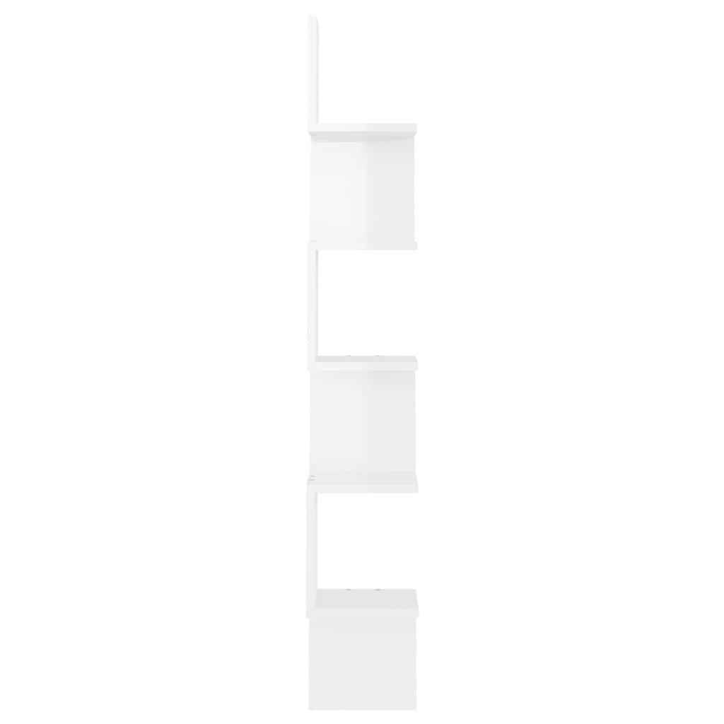 Wand-Eckregal Hochglanz-Weiß 20x20x127,5 cm Holzwerkstoff - Pazzar.ch