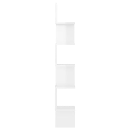 Wand-Eckregal Hochglanz-Weiß 20x20x127,5 cm Holzwerkstoff - Pazzar.ch
