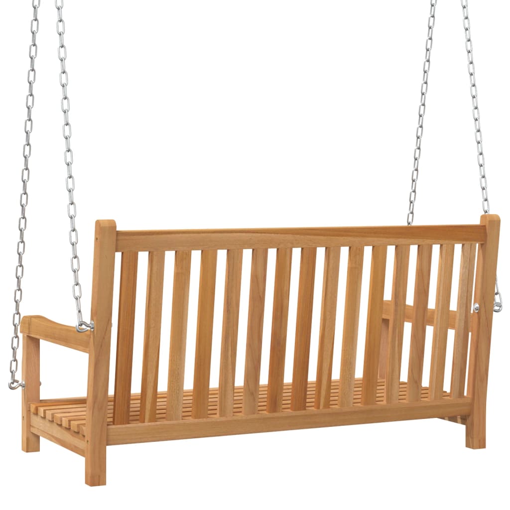 Hollywoodschaukel Massivholz Teak 114x60x64 cm - Pazzar.ch