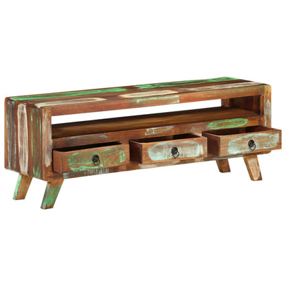 TV-Schrank Mehrfarbig 110x30x40 cm Altholz Massiv - Pazzar.ch