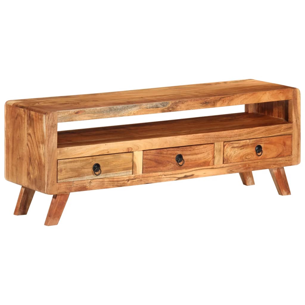 TV-Schrank 110x30x40 cm Massivholz Akazie - Pazzar.ch