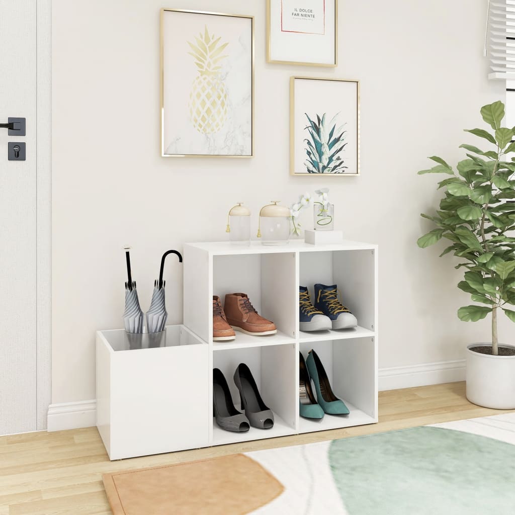 Flur-Schuhschrank Weiß 105x35,5x70 cm Holzwerkstoff - Pazzar.ch
