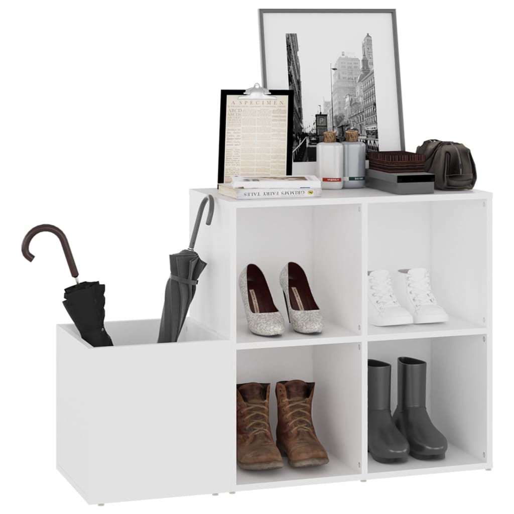 Flur-Schuhschrank Weiß 105x35,5x70 cm Holzwerkstoff - Pazzar.ch