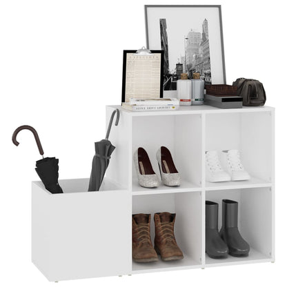 Flur-Schuhschrank Weiß 105x35,5x70 cm Holzwerkstoff - Pazzar.ch