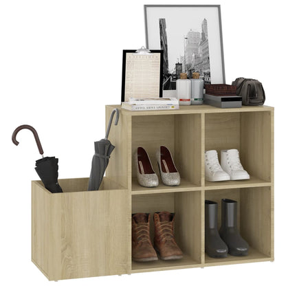 Flur-Schuhschrank Sonoma Eiche 105x35,5x70 cm Holzwerkstoff - Pazzar.ch