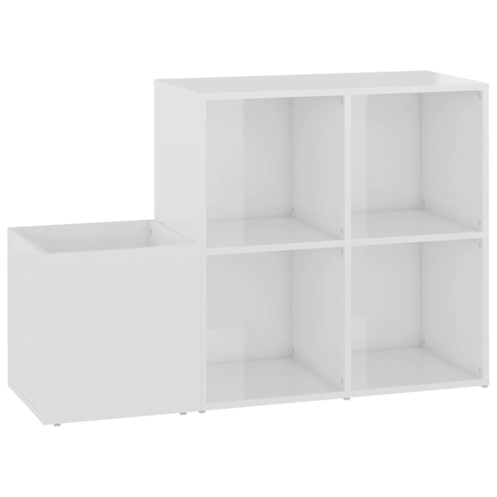 Flur-Schuhschrank Hochglanz-Weiß 105x35,5x70 cm Holzwerkstoff - Pazzar.ch