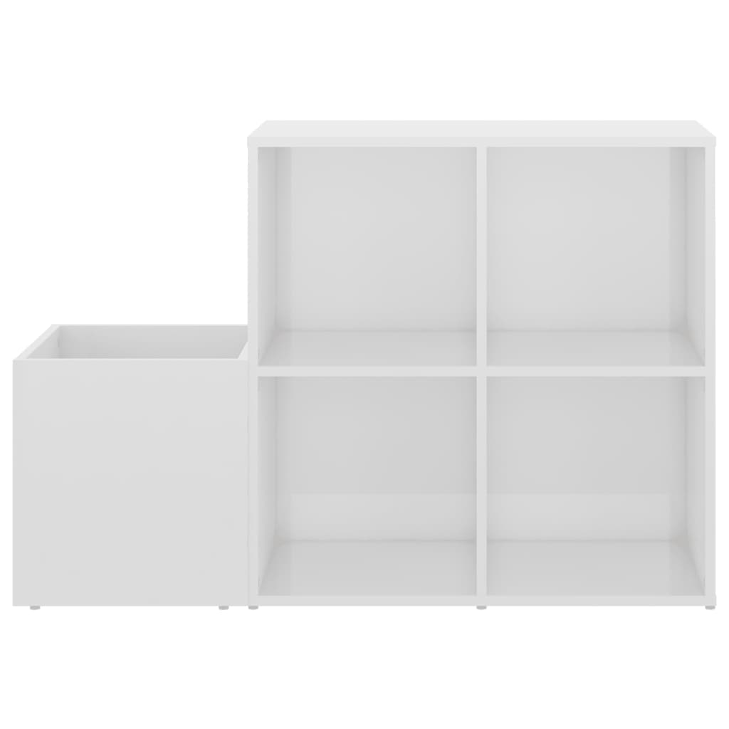 Flur-Schuhschrank Hochglanz-Weiß 105x35,5x70 cm Holzwerkstoff - Pazzar.ch