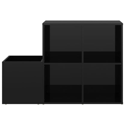 Flur-Schuhschrank Hochglanz-Schwarz 105x35,5x70cm Holzwerkstoff - Pazzar.ch