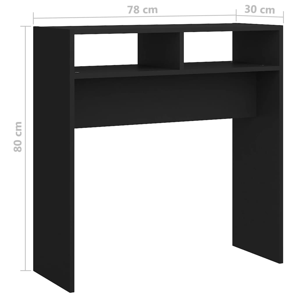 Konsolentisch Schwarz 78x30x80 cm Holzwerkstoff - Pazzar.ch