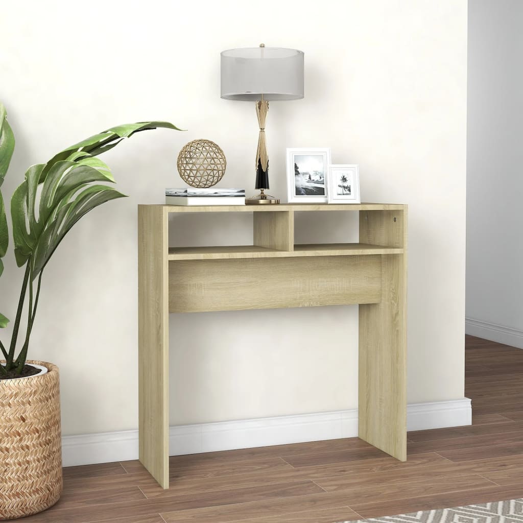 Konsolentisch Sonoma-Eiche 78x30x80 cm Holzwerkstoff - Pazzar.ch