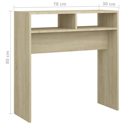 Konsolentisch Sonoma-Eiche 78x30x80 cm Holzwerkstoff - Pazzar.ch